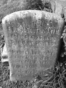 Southworth's grave marker in Oak Hill Cemetery in Georgetown, DC.  June 2015. 